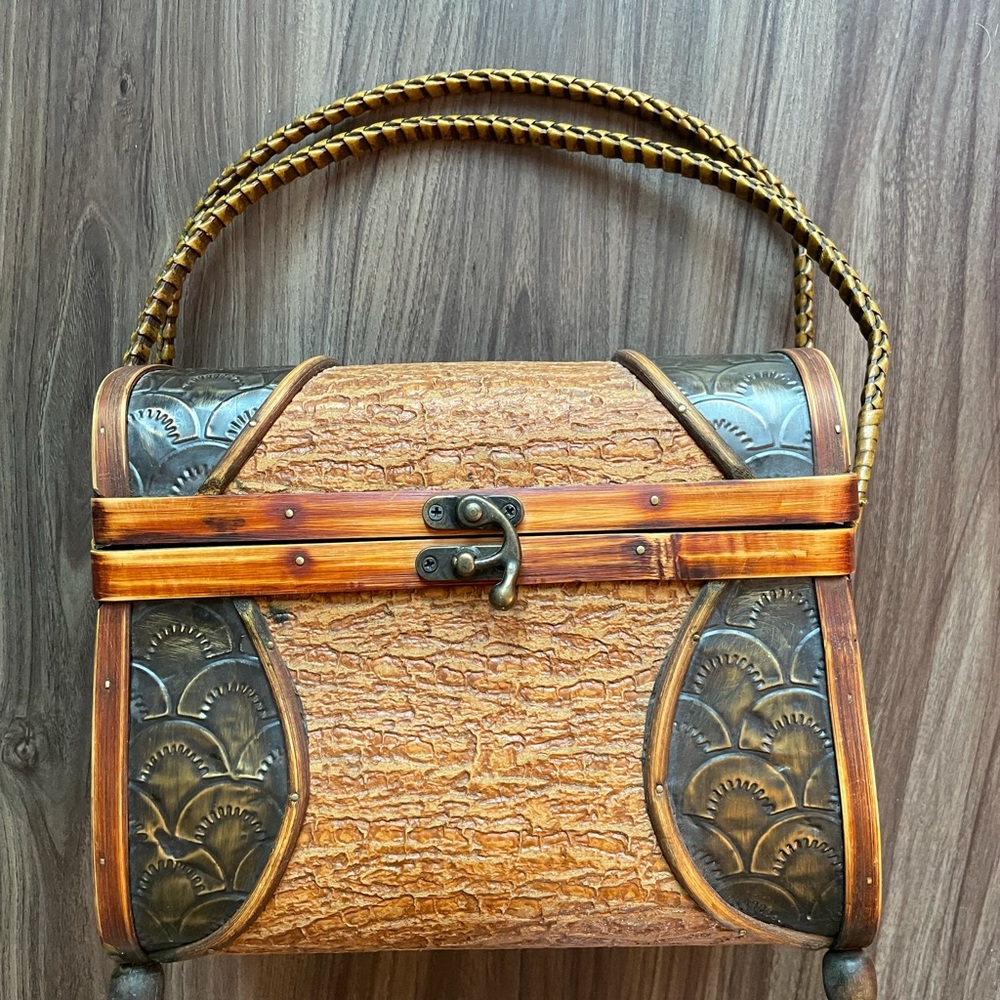 Wooden box purse